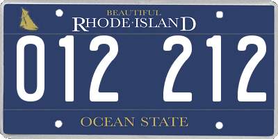 RI license plate 012212