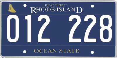 RI license plate 012228