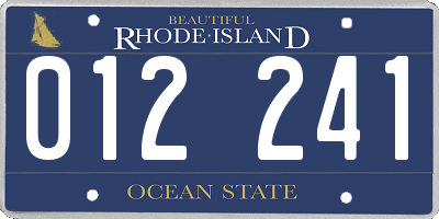 RI license plate 012241