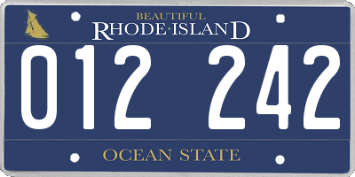 RI license plate 012242