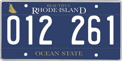RI license plate 012261