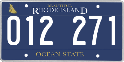 RI license plate 012271