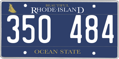 RI license plate 350484