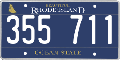 RI license plate 355711
