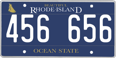 RI license plate 456656