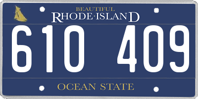 RI license plate 610409