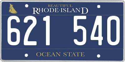 RI license plate 621540