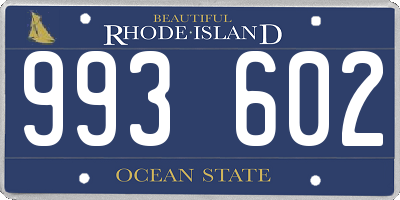 RI license plate 993602