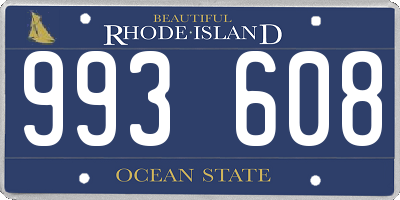 RI license plate 993608