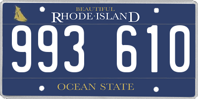 RI license plate 993610