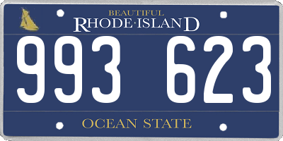 RI license plate 993623