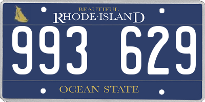 RI license plate 993629