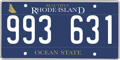 RI license plate 993631