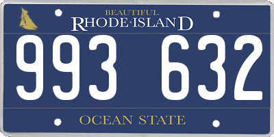 RI license plate 993632