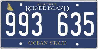 RI license plate 993635