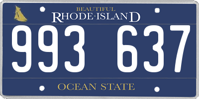 RI license plate 993637