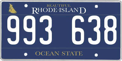 RI license plate 993638