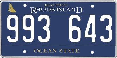 RI license plate 993643