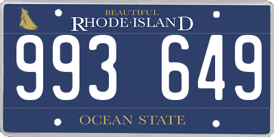 RI license plate 993649