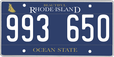 RI license plate 993650