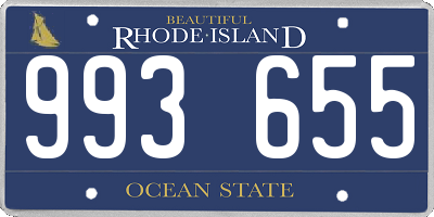 RI license plate 993655