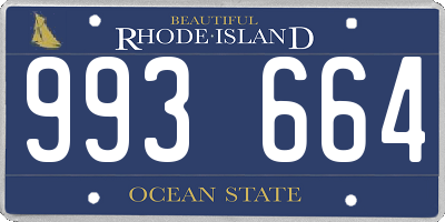 RI license plate 993664
