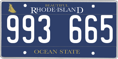 RI license plate 993665