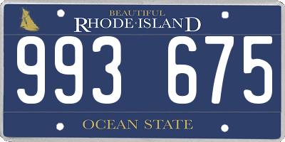 RI license plate 993675