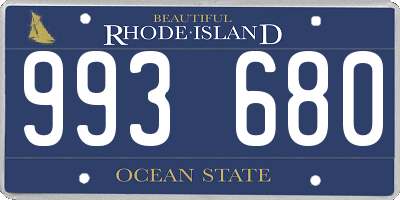 RI license plate 993680