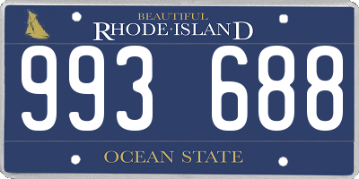 RI license plate 993688