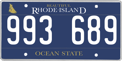 RI license plate 993689