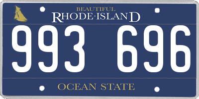 RI license plate 993696