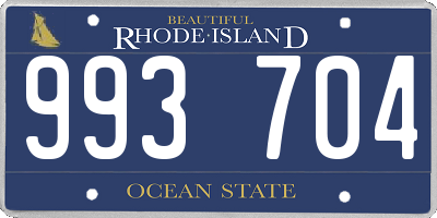 RI license plate 993704