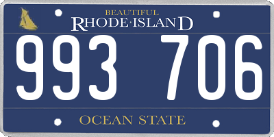 RI license plate 993706