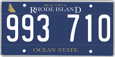 RI license plate 993710