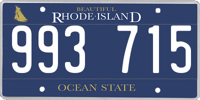 RI license plate 993715