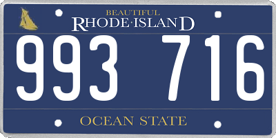 RI license plate 993716