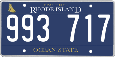 RI license plate 993717