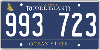 RI license plate 993723
