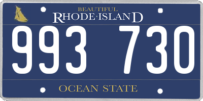 RI license plate 993730