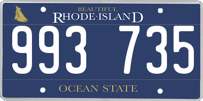 RI license plate 993735