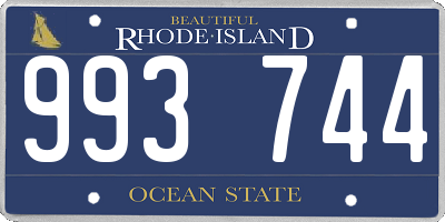RI license plate 993744