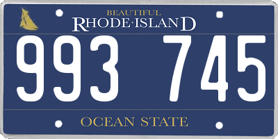 RI license plate 993745