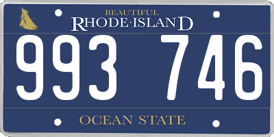 RI license plate 993746