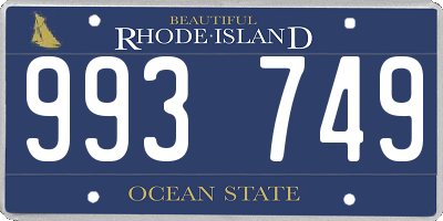 RI license plate 993749