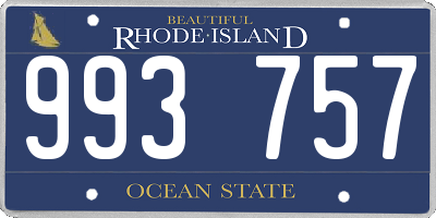 RI license plate 993757