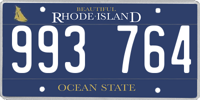 RI license plate 993764