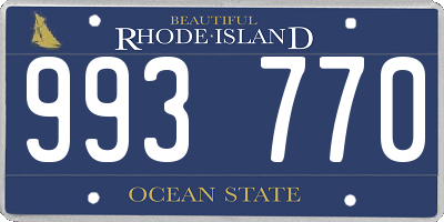 RI license plate 993770