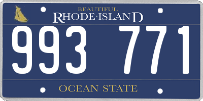 RI license plate 993771