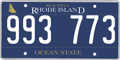 RI license plate 993773